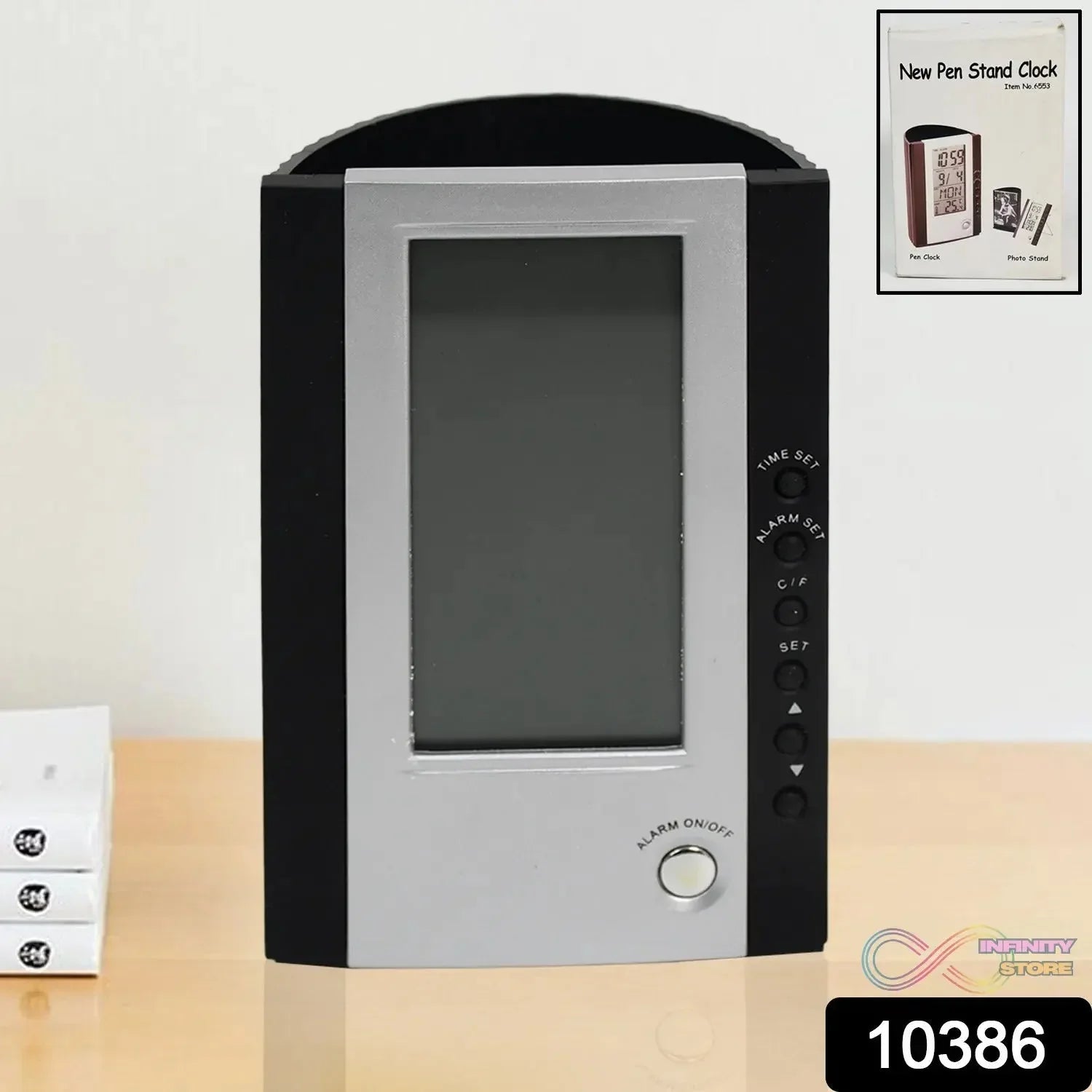 Multifunctional Pen Holder LED Pen Holder with LCD Digital Clock Pen Holder - infinityexculsivestore.com