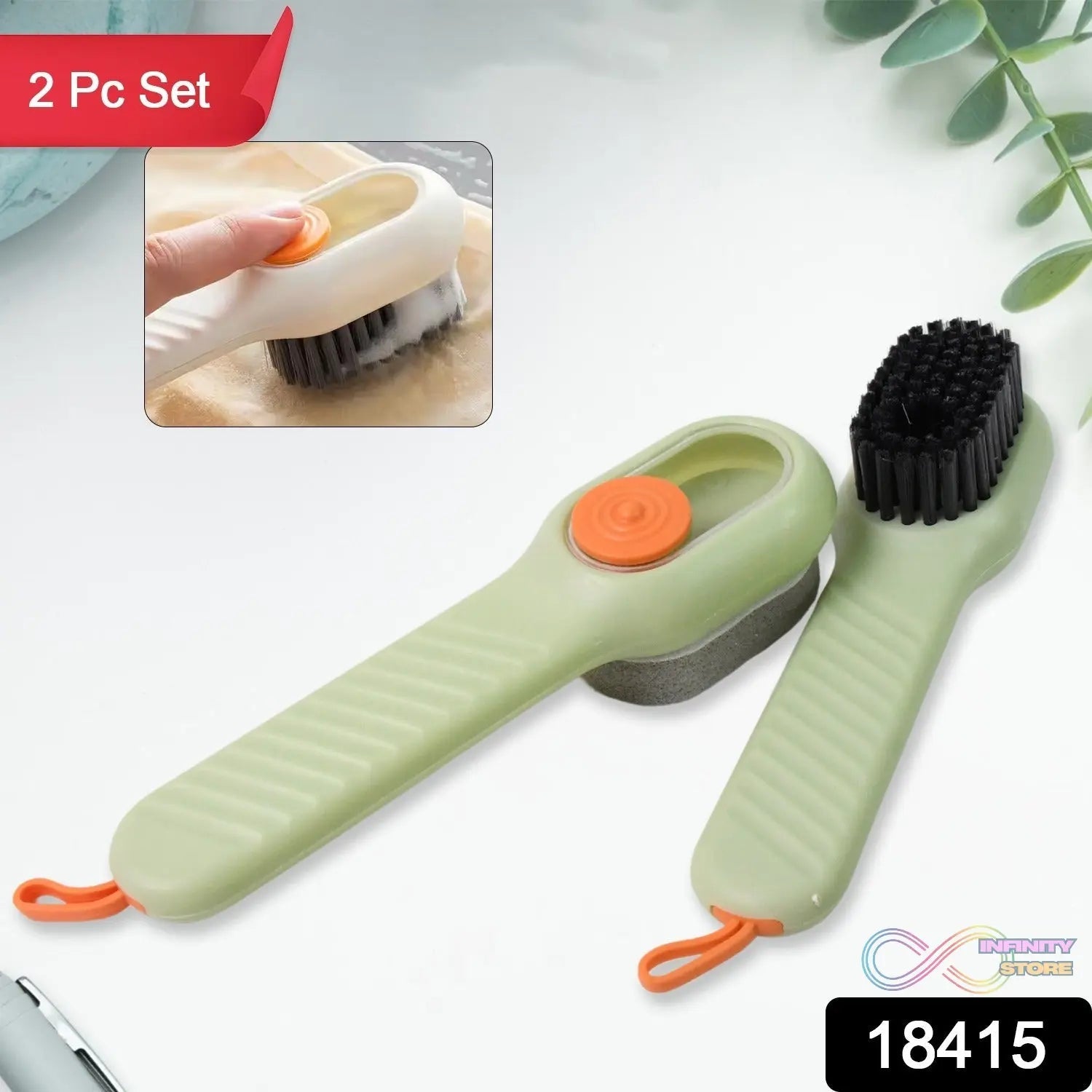 Multifunctional Scrubbing Brush with Liquid / Soap Dispenser (2 Pc Set) - infinityexculsivestore.com
