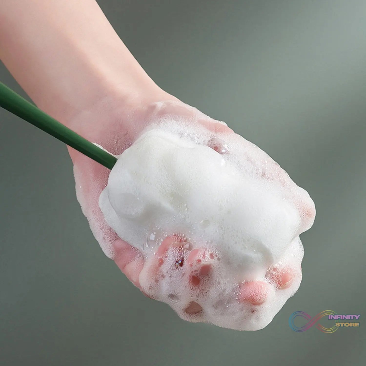 Multifunctional Silicone Bottle Cleaning Foam Brush with Plastic Long Handle (1 Pc) - infinityexculsivestore.com