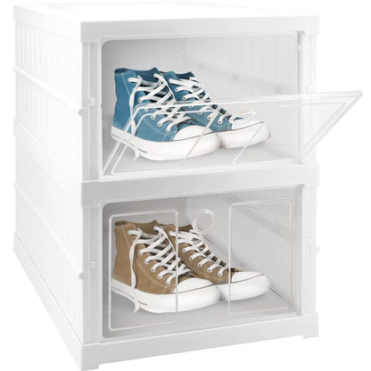 Stackable Multifunctional Storage, for Clothes Foldable Drawer Shelf Basket Utility Cart Rack Storage Organizer Cart for Kitchen, Pantry Closet, Bedroom, Bathroom, Laundry (2 / Layer 1 Pc) - infinityexculsivestore.com
