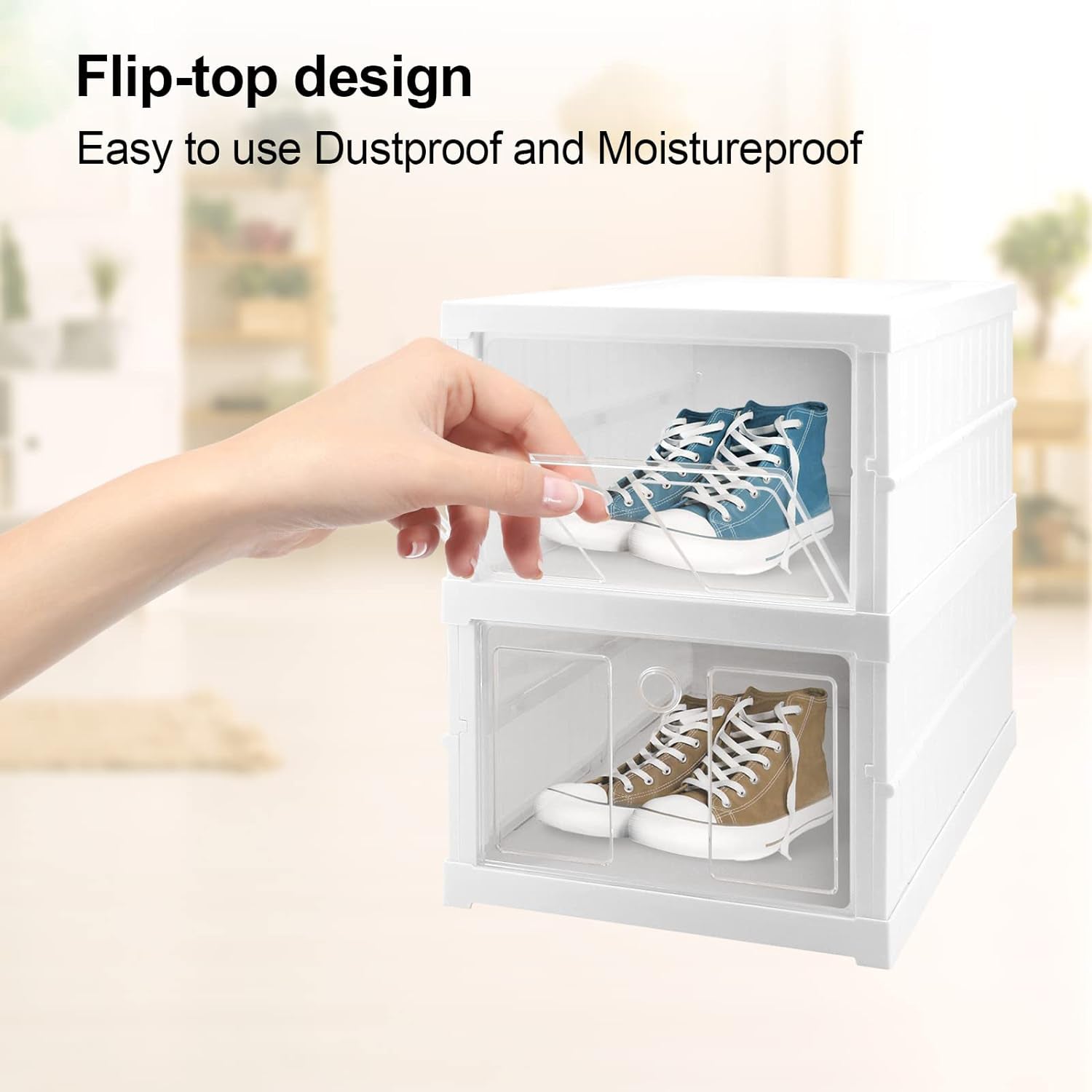 Stackable Multifunctional Storage, for Clothes Foldable Drawer Shelf Basket Utility Cart Rack Storage Organizer Cart for Kitchen, Pantry Closet, Bedroom, Bathroom, Laundry (2 / Layer 1 Pc) - infinityexculsivestore.com