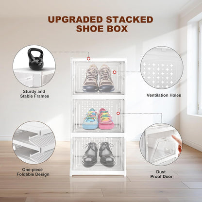 Stackable Multifunctional Storage, for Clothes Foldable Drawer Shelf Basket Utility Cart Rack Storage Organizer Cart for Kitchen, Pantry Closet, Bedroom, Bathroom, Laundry (3 Layer / 1 Pc) - infinityexculsivestore.com