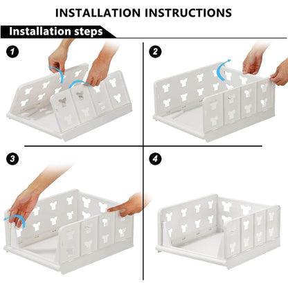 3 Layer Stackable Multifunctional Storage,for Clothes Foldable Drawer Shelf Basket Utility Cart Rack Storage Organizer Cart for Kitchen, Pantry Closet, Bedroom, Bathroom, Laundry(3 Layer 1 Pc) - infinityexculsivestore.com