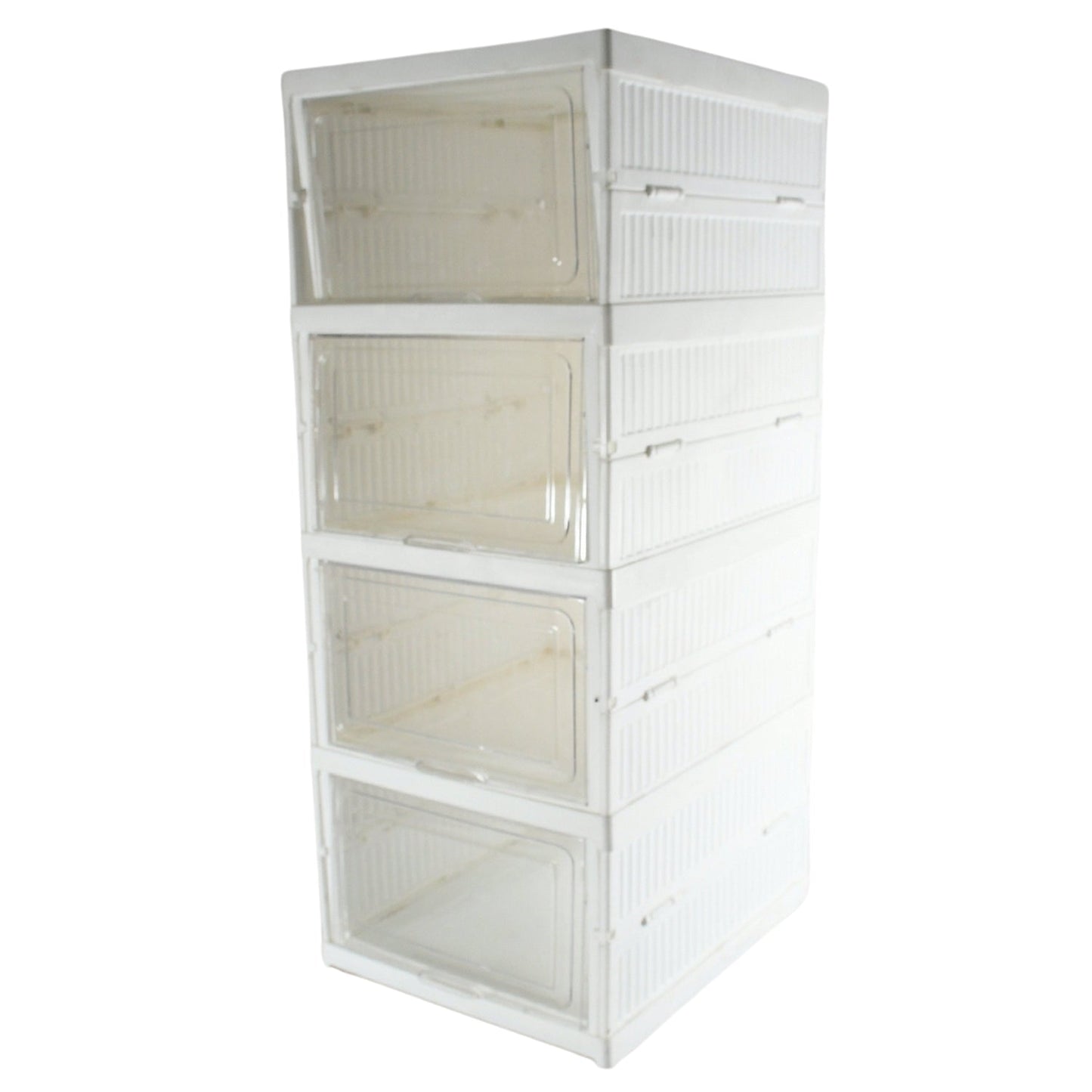 Stackable Multifunctional Storage, for Clothes Foldable Drawer Shelf Basket Utility Cart Rack Storage Organizer Cart for Kitchen, Pantry Closet, Bedroom, Bathroom, Laundry (4 Layer / 1 Pc) - infinityexculsivestore.com