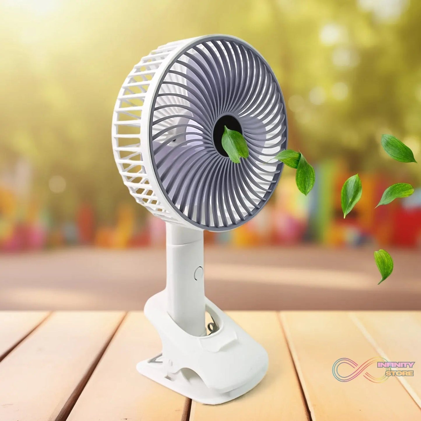 Multifunctional USB Desk Fan Clipped Fan (1 Pc / With Color Box) - infinityexculsivestore.com