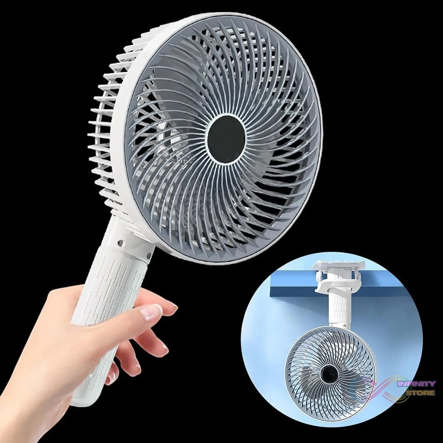 Multifunctional USB Desk Fan Clipped Fan (1 Pc / With Color Box) - infinityexculsivestore.com
