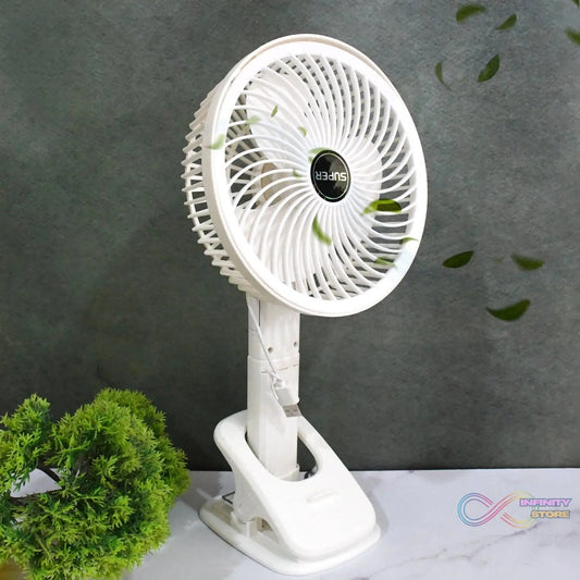 Multifunctional USB Desk Fan Clipped Fan / Plug & Play Fan (1 Pc / With Brown Box / On / Off Switch Not Provided) - infinityexculsivestore.com