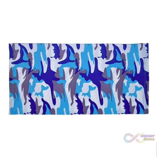 Multicolor neck gaiter showing versatile design for dust and sun protection