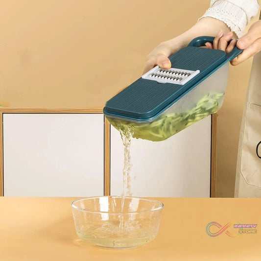 Multifunctional Vegetable Slicer Cutter Onion and Potato Slicer cutter with 6blades and 1 peeler - infinityexculsivestore.com