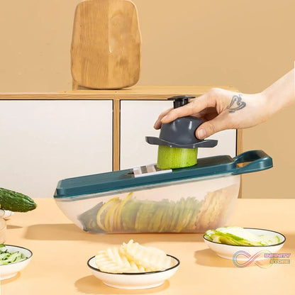 Multifunctional Vegetable Slicer Cutter Onion and Potato Slicer cutter with 6blades and 1 peeler - infinityexculsivestore.com