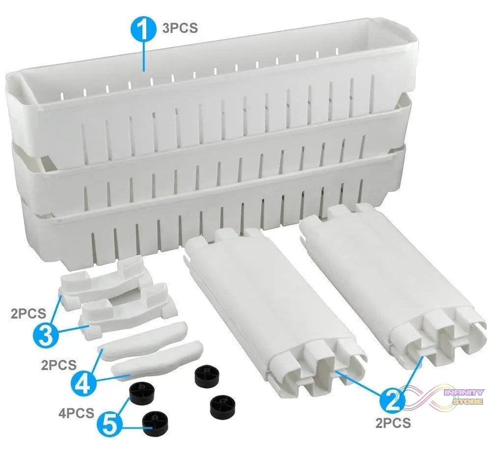 Three-layer rack detail