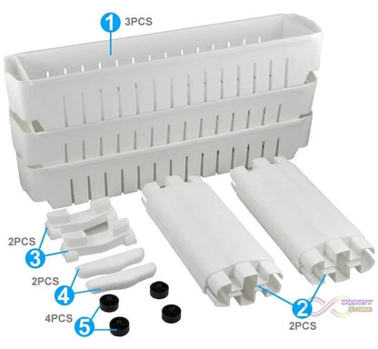 Three-layer rack detail