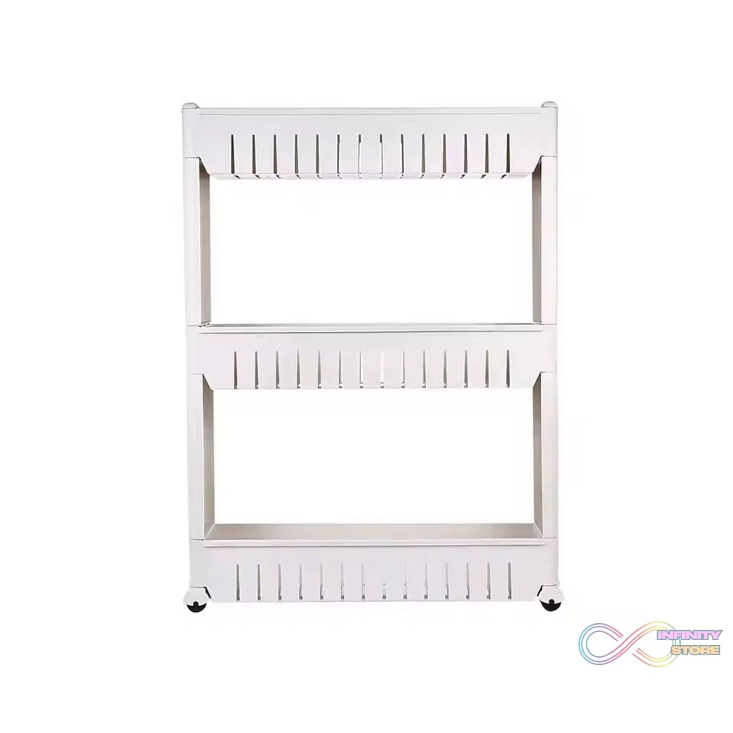 Multipurpose 3 Layer Slim Side Space Saving Storage Organizer Rack Shelf - infinityexculsivestore.com