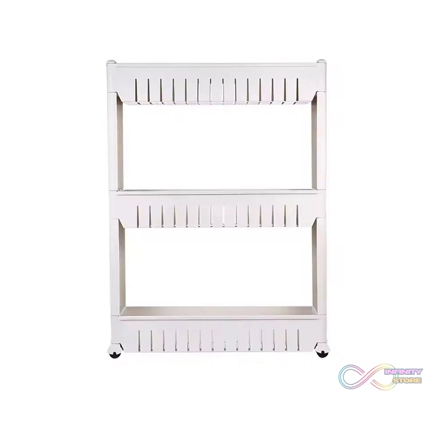 Multipurpose 3 Layer Slim Side Space Saving Storage Organizer Rack Shelf - infinityexculsivestore.com