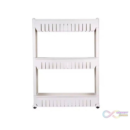 Multipurpose 3 Layer Slim Side Space Saving Storage Organizer Rack Shelf - infinityexculsivestore.com