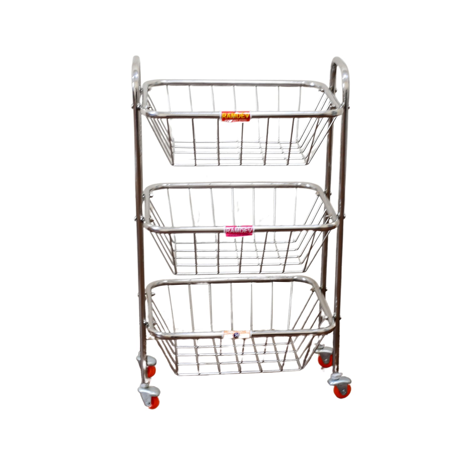 Multipurpose 3 Layer Stainless Steel Fruit & Vegetable 4 Stand Kitchen Trolley | Fruit Basket | Vegetable Basket | Onion Potato Rack For Kitchen | Vegetable Stand For Kitchen - infinityexculsivestore.com