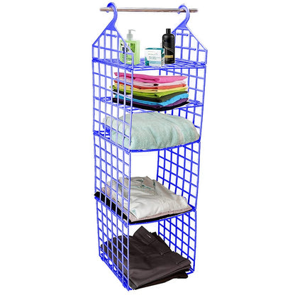 Multipurpose 5 Layer Folding Clothes Storage Racks||Closet for Students Wardrobe Shelves Socks, Scarf, t - Shirt, etc||Hanging Organizer Storage Holders & Racks - infinityexculsivestore.com