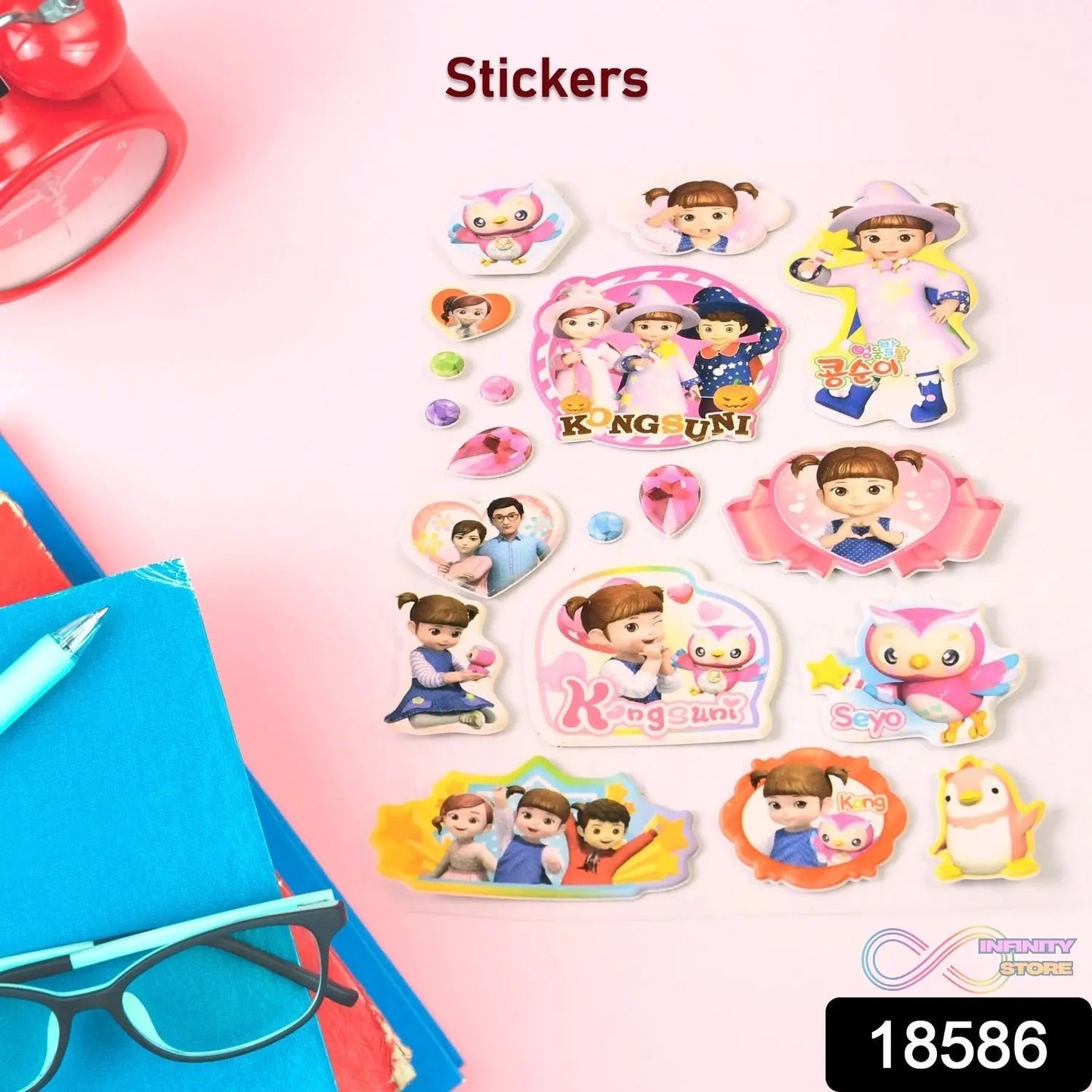 Multipurpose Adhesive 3D Stickers (1 Sheet / 15×10 Cm) - infinityexculsivestore.com