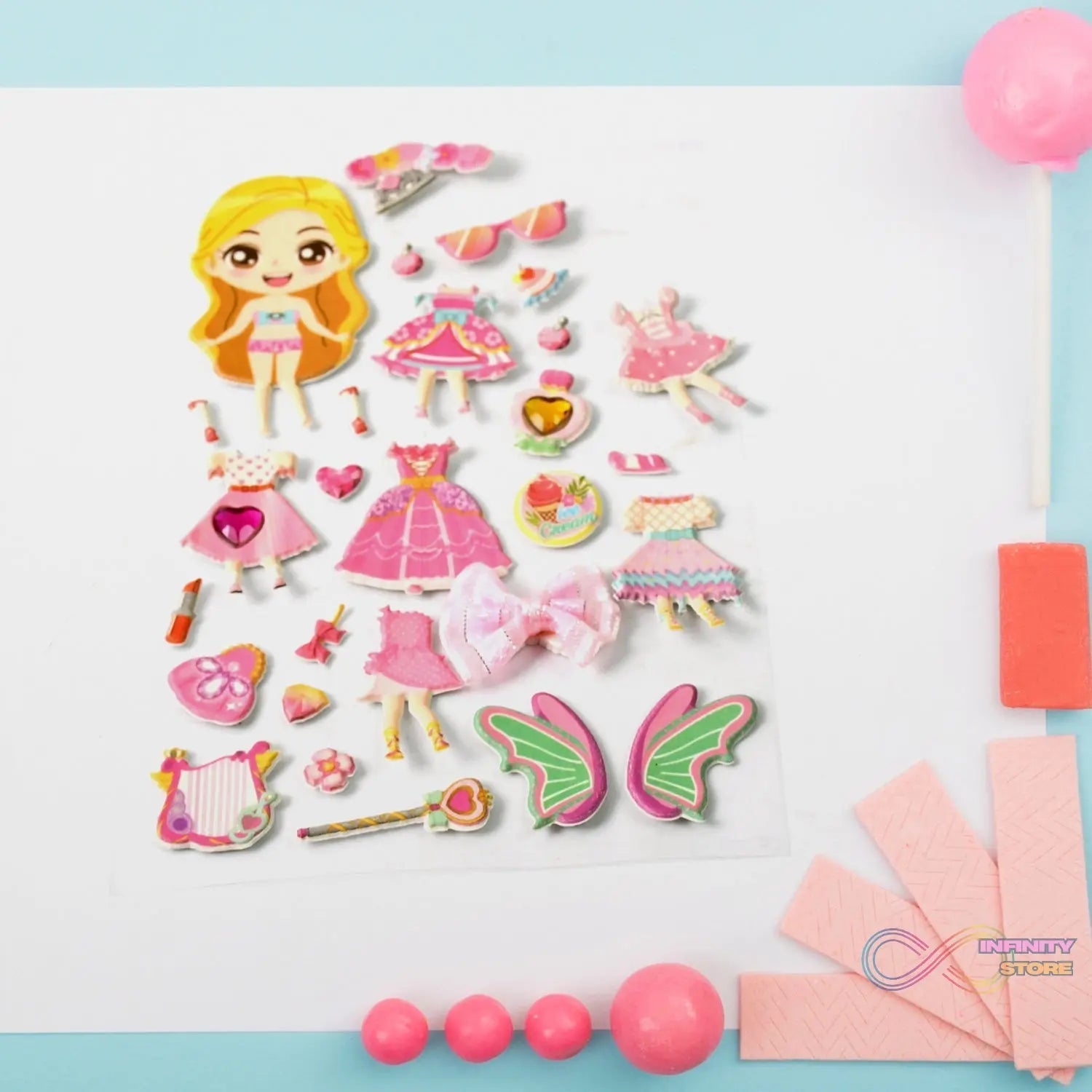 Multipurpose Adhesive 3D Stickers (1 Sheet /15×10 Cm) - infinityexculsivestore.com