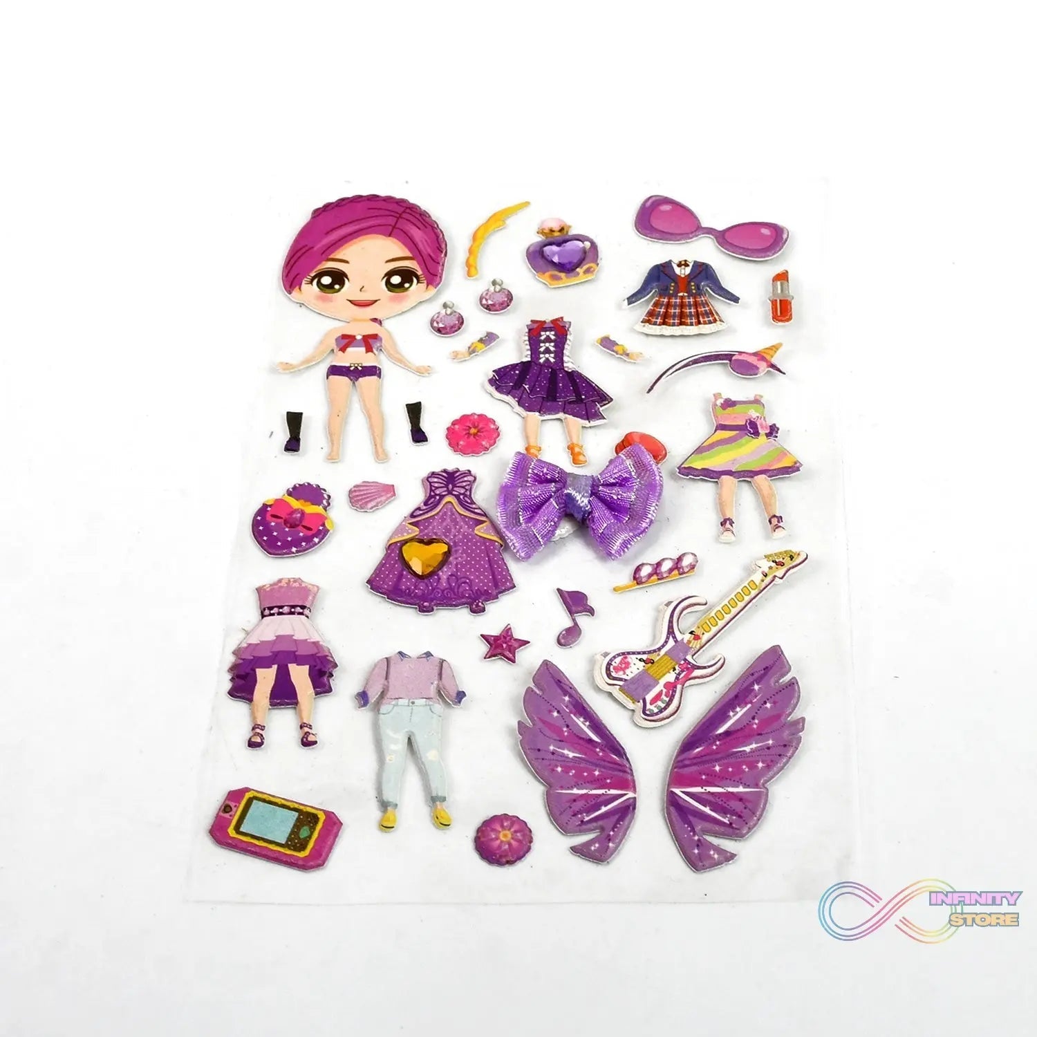 Multipurpose Adhesive 3D Stickers (1 Sheet /15×10 Cm) - infinityexculsivestore.com