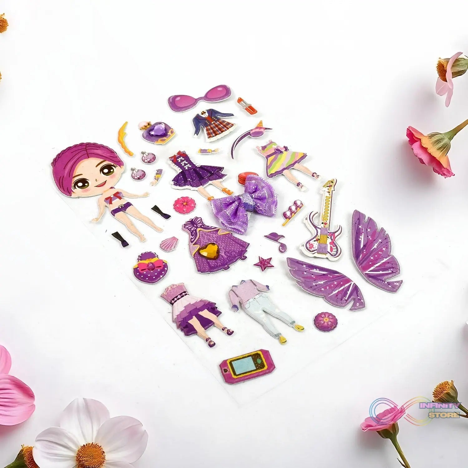 Multipurpose Adhesive 3D Stickers (1 Sheet /15×10 Cm) - infinityexculsivestore.com