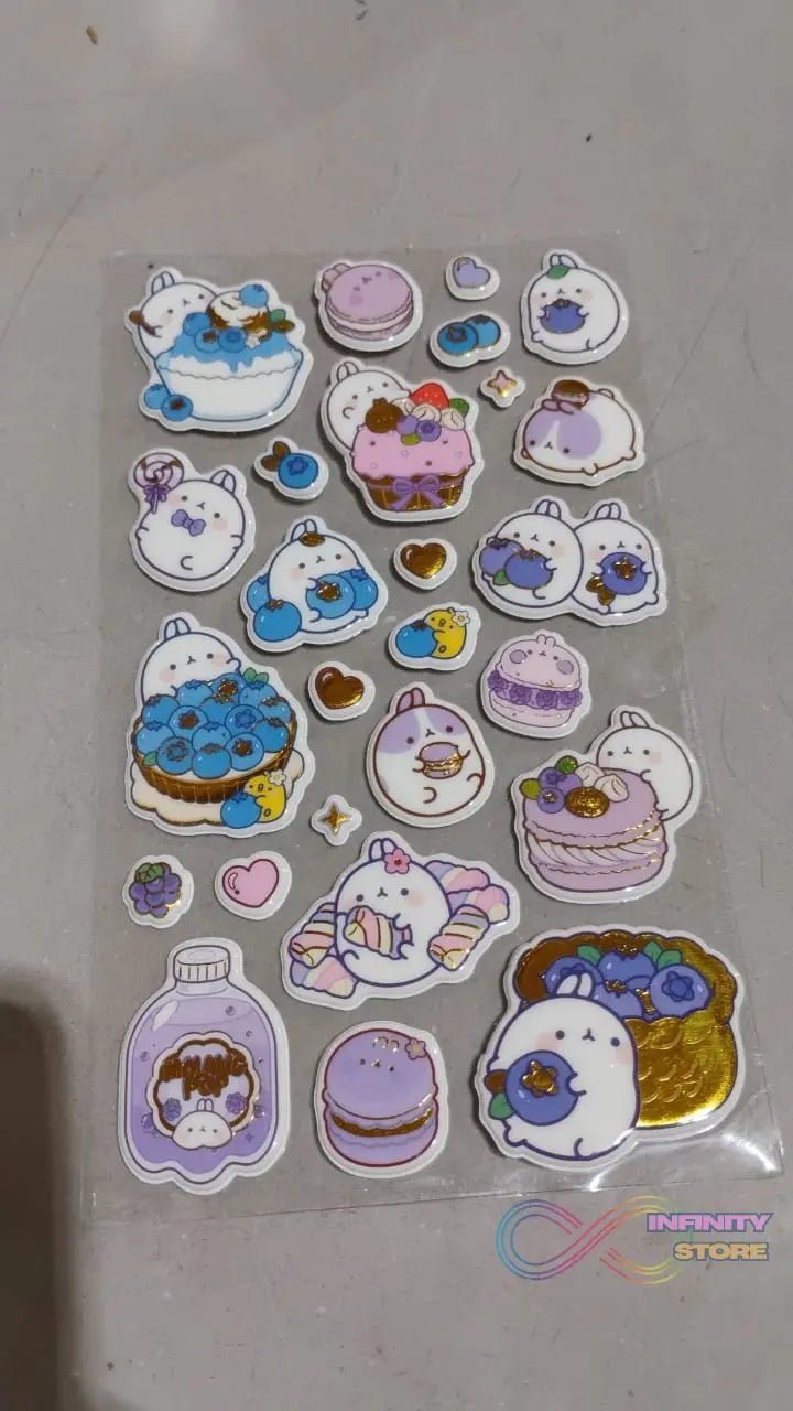 Multipurpose Adhesive 3D Stickers (1 Sheet / 17×10 Cm) - infinityexculsivestore.com