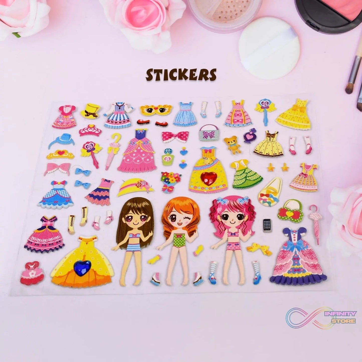 Multipurpose Adhesive 3D Stickers (1 Sheet / 19×15 Cm) - infinityexculsivestore.com