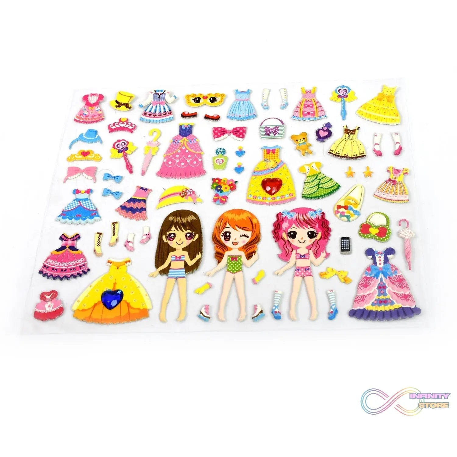 Multipurpose Adhesive 3D Stickers (1 Sheet / 19×15 Cm) - infinityexculsivestore.com