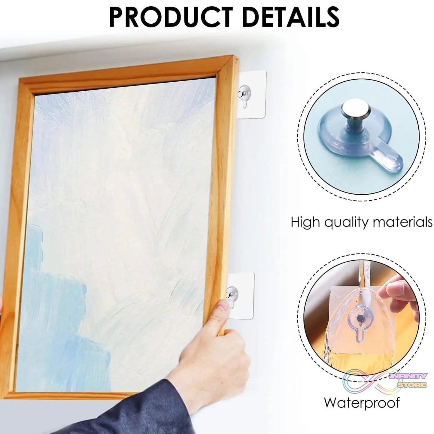 Multipurpose Adhesive Damage - Free Photo Frame Wall Hooks (1 Pc) - infinityexculsivestore.com