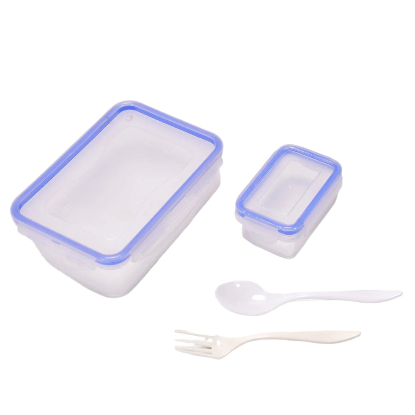 Multipurpose Air Tight 4 Side Lock Food Grade Lunch Box With Small Square Container - infinityexculsivestore.com