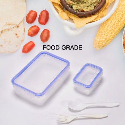 Multipurpose Air Tight 4 Side Lock Food Grade Lunch Box With Small Square Container - infinityexculsivestore.com