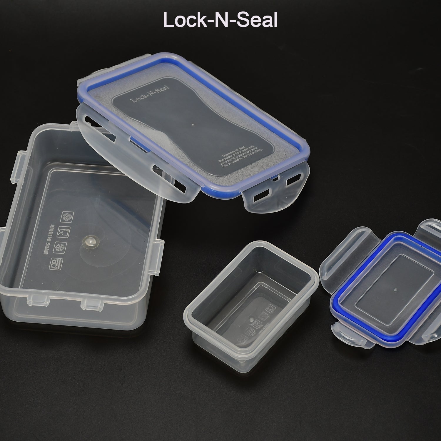 Multipurpose Air Tight 4 Side Lock Food Grade Lunch Box With Small Square Container - infinityexculsivestore.com