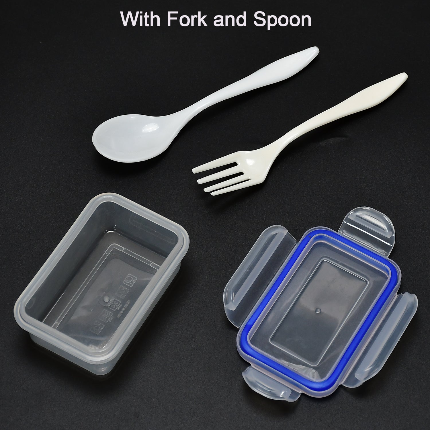 Multipurpose Air Tight 4 Side Lock Food Grade Lunch Box With Small Square Container - infinityexculsivestore.com