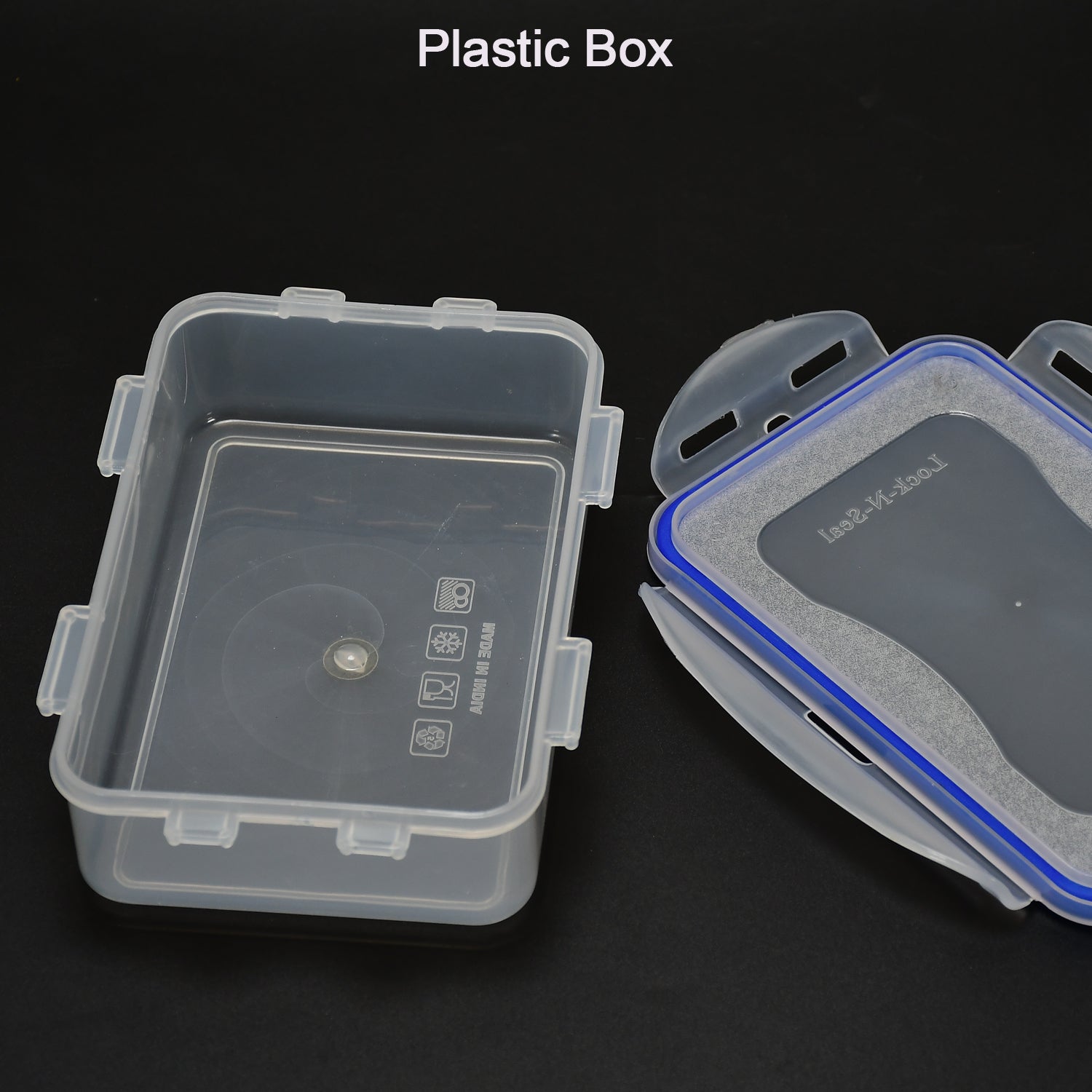 Multipurpose Air Tight 4 Side Lock Food Grade Lunch Box With Small Square Container - infinityexculsivestore.com