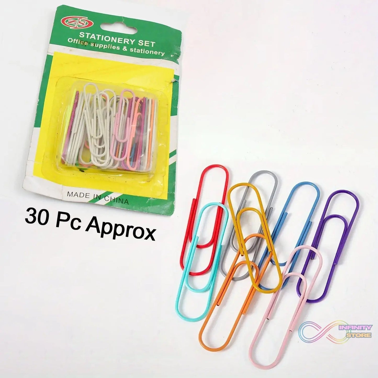 Multipurpose Assorted Color Paper Clips (Approx 30 Pcs / Medium Size) - infinityexculsivestore.com