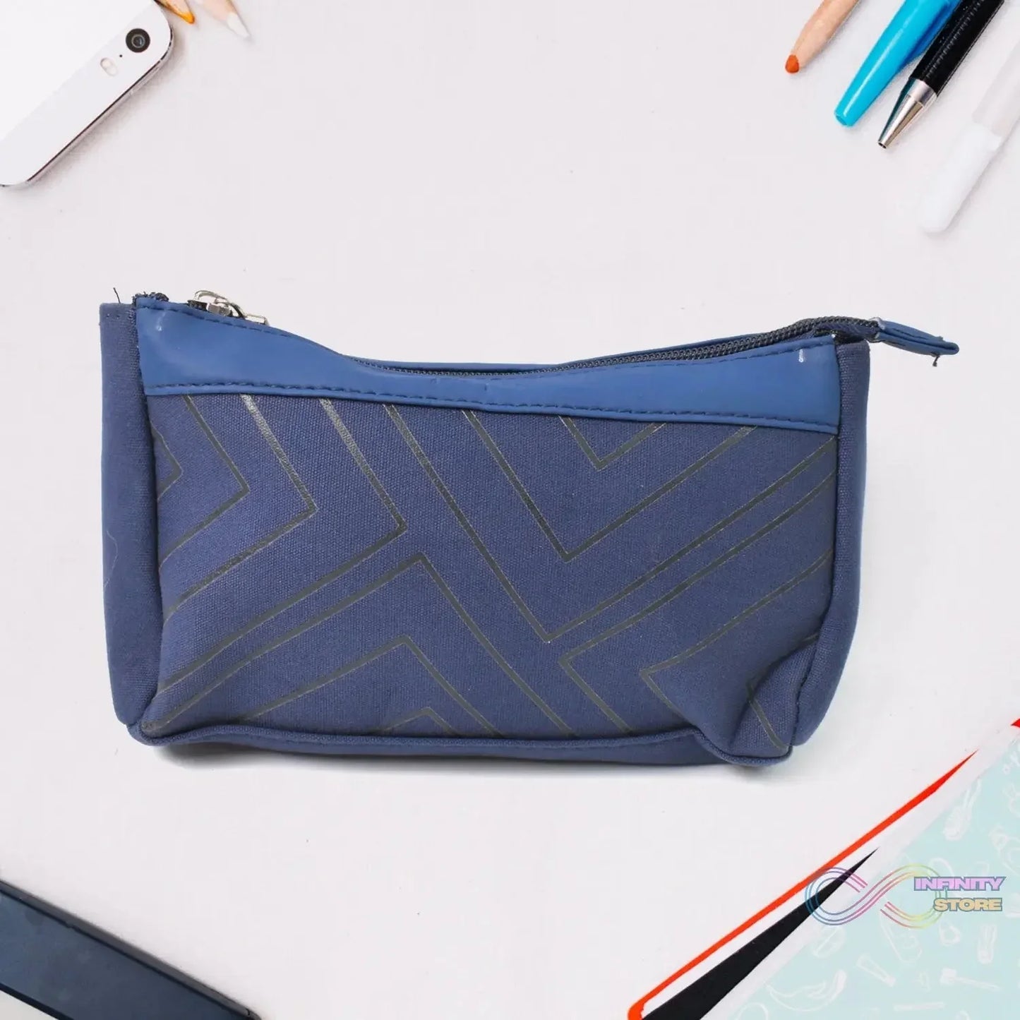 Multipurpose Big Makeup Pouch, Stationery Bag (1 Pc) - infinityexculsivestore.com