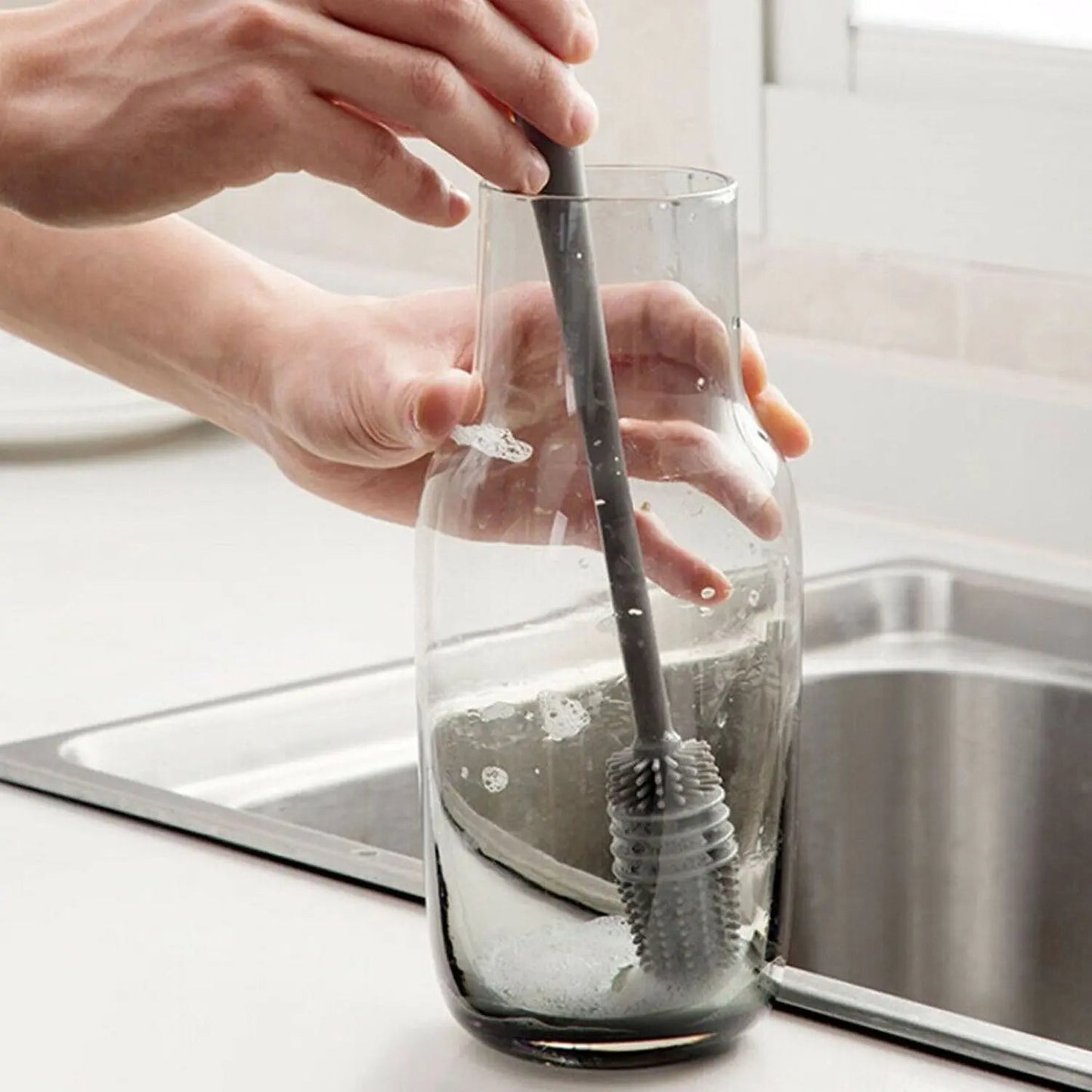 Multipurpose Bottle Cleaning Brush: Kitchen Tool - infinityexculsivestore.com