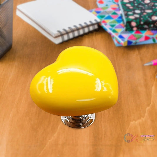 Multipurpose Cabinet Door Handle Drawer, Heart - shaped Knob Pulls Toilet Press Button (1 Pc) - infinityexculsivestore.com