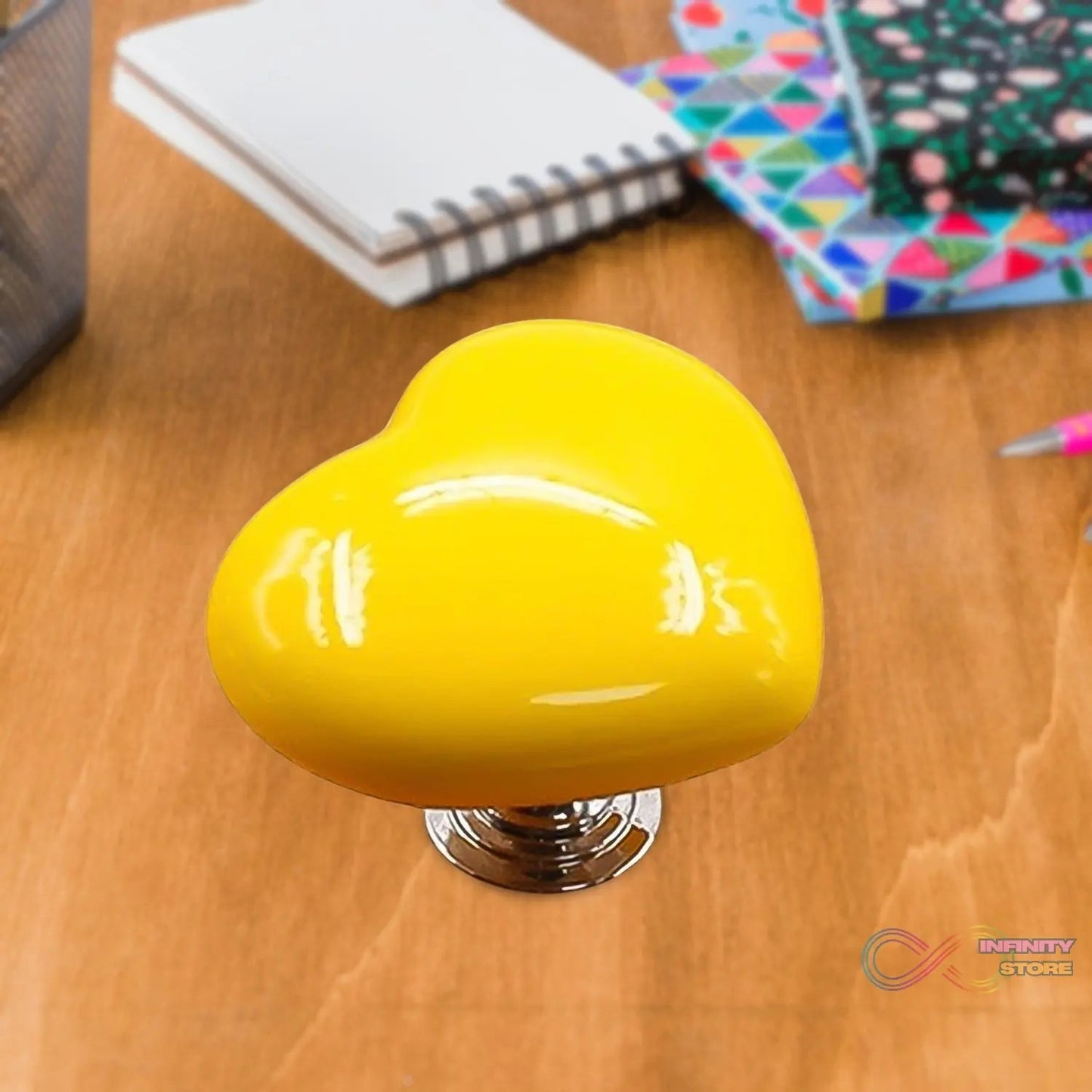 Multipurpose Cabinet Door Handle Drawer, Heart - shaped Knob Pulls Toilet Press Button (1 Pc) - infinityexculsivestore.com