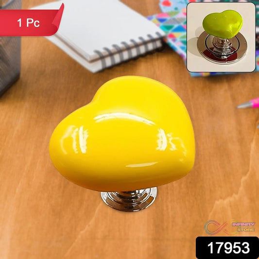 Multipurpose Cabinet Door Handle Drawer, Heart - shaped Knob Pulls Toilet Press Button (1 Pc) - infinityexculsivestore.com