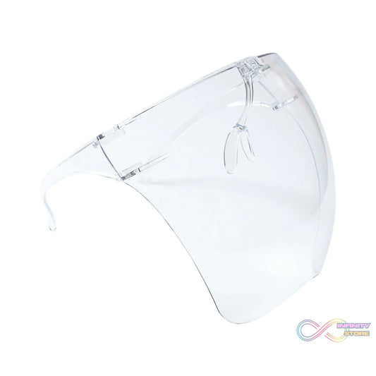 Clear face shield highlighting full face protection with anti-fog and anti-scratch features