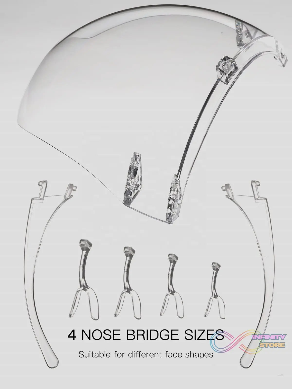 Transparent face shield ideal for outdoor and workplace protection
