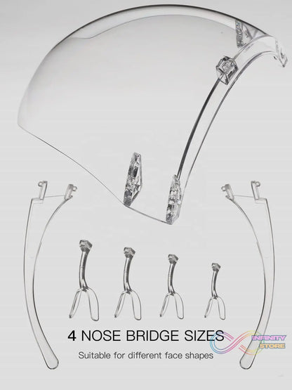 Transparent face shield ideal for outdoor and workplace protection