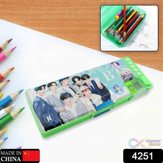 Multipurpose Compass Box (2 Compartments): Cartoon Pencil Case for Kids - infinityexculsivestore.com