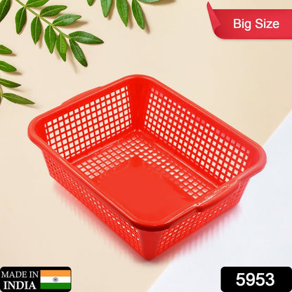 Multipurpose Drain Basket Shelves Fruit and Vegetable Washing Basket Rectangular Plastic Kitchen Sink Water Filter Basket (1Pc) - infinityexculsivestore.com