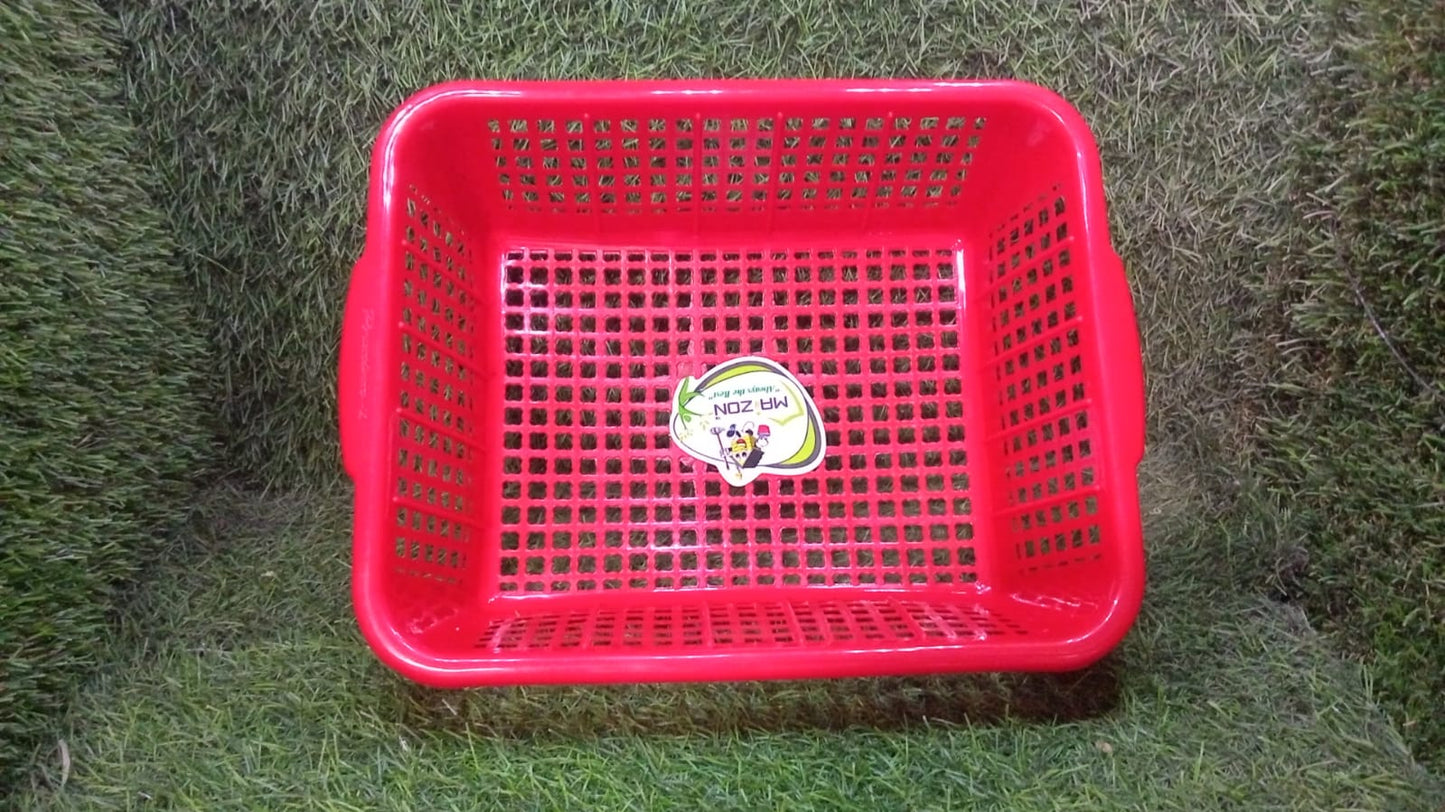 Multipurpose Drain Basket Shelves Fruit and Vegetable Washing Basket Rectangular Plastic Kitchen Sink Water Filter Basket (1Pc) - infinityexculsivestore.com