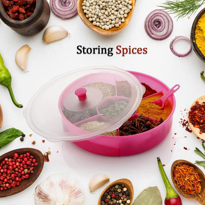 Multipurpose Dry - fruit and masala box with single spoon. - infinityexculsivestore.com