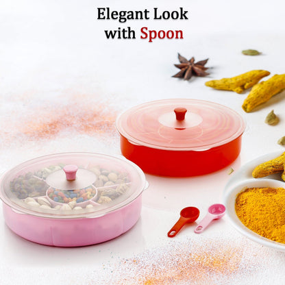 Multipurpose Dry - fruit and masala box with single spoon. - infinityexculsivestore.com