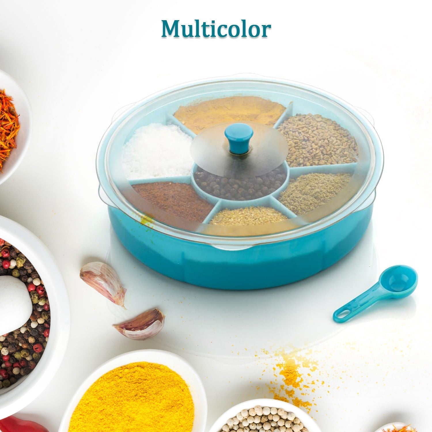 Multipurpose Dry - fruit and masala box with single spoon. - infinityexculsivestore.com