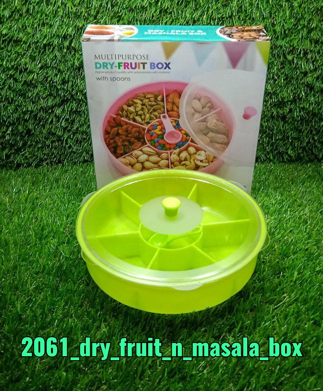 Multipurpose Dry - fruit and masala box with single spoon. - infinityexculsivestore.com